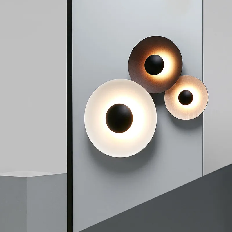 Home Bathroom Lighting Design - Круглая настенная Светодиодная лампа в скандинавском